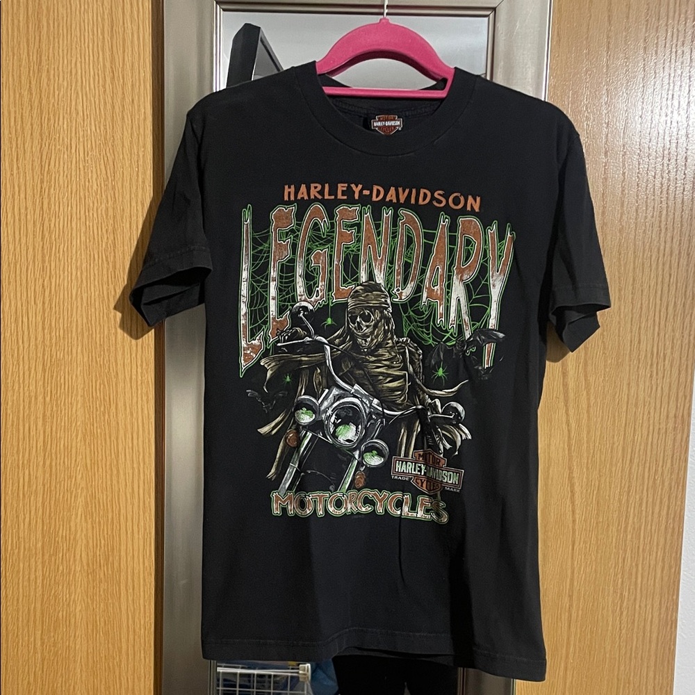Harley-Davidson Wasilla Denali size Medium Black Legendary Motorcycle short Tee